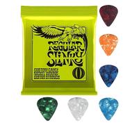 Electric Guitar Strings, 6pcs Regular Slinky Replaceament Strings with 6psc Pick, 10-46 Gauge Nickel, for Tom Anderson,YAMAHA Fender,ESP, T's guitars, Strandberg, Gibson, Suhr, Ibanez, PRS, Music man