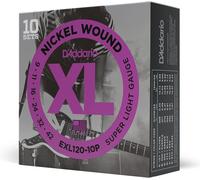 DAddario EXL120-10P Electric Strings 10 Pack