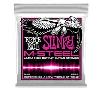 ELECTRIC GUITAR STRINGS - ERNIE BALL 2923 - M-STEEL - SUPER SLINKY - 9-42