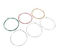 Electric Guitar Strings Set 6Pcs Plated Steel Consistent Touch Full Bright Toning Colorful Strings for All Music Styles Red Yellow Green Silver
