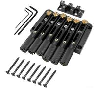 Electric Guitar Tailpiece 10.7mm String Space Control | Includes brass nut, richer for sustain, resonant sound, 6-string compatible, precise alignment