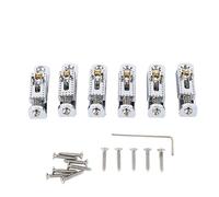 Electric Guitar Tailpiece Saddle Metal Electric Guitar Bridge Saddle Enhance Harmonic Omnipresence and Good Resonance Transmission for Strings (Silver)