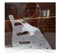 Electric Guitar Transparent Acrylic Pickguard 11 Hole ST Guitar Scratch Plate for Fender Strat Style Guitar SSS/HSH/SSH Protection Plate Replacement Parts (SSS)