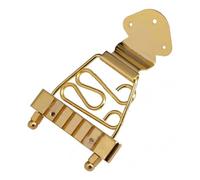 Electric Guitar Trapeze Tailpiece for Jazz Archtop LP for sg ES - for Solid Metal Stop Bar for bridge Set Gold Plated 82.3x79mm Size(Gold)