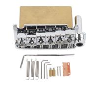 Electric Guitar Tremolo Bridge, 6 String ST Style Tremolo Bridge Replacement with 54mm String Spacing, Solid Brass Block and Stainless Steel Push in Arm for Increased Sustain,
