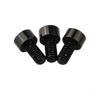 Electric Guitar Tremolo Bridge Locking String Nut Screws, Aluminum Alloy Hexagonal Replacement Parts for Floyd Rose 42mm String Lock, Black Gold Blue Red(Black)