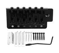 Electric Guitar Tremolo Bridge System, Metal Professional Guitar Bridge for SQ ST Left Hand, Single Rocker Design with Tuning Stability, Includes Wrench and Hook Springs for Easy I (Black)
