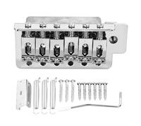 Electric Guitar Tremolo Bridge System, Metal Single Rocker Bridge for SQ ST Left Hand, Premium Replacement Kit with Tuning Stability for Electric Guitars (Silver)