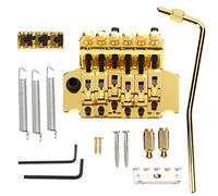 Electric Guitar Tremolo Bridge System Stabilizer Device Metal Vibrato Bridge Double Locking for Floyd Rose Style Replacement (Gold)