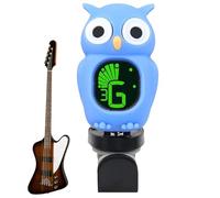 Electric Guitar Tuner Cartoon Owl LCD Display | Professional Guitar Accessories Acoustic Practice Stage Live Performance Rehearsal Travel Home Classroom Outdoor Band Studio