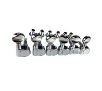 Electric Guitar Tuning Pegs/Tuners Mini Oval Knobs Suitable For Chrome Plated Silver Hardware Traditional Hulusi Musical Instrument(6R as shown)