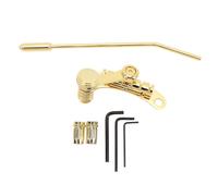 Electric Guitar Vibrato Bridge Tailpiece Premium Zinc Alloy Tremolo System with Stop Bar Design for LP SG Guitars Replacement Parts (Gold)
