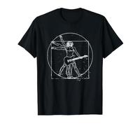 Electric Guitar Vitruvian Person Value Graphic T-Shirt, Men, Black, S