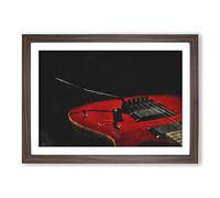 Electric Guitar Vol.1 Painting Framed Print | A2 Walnut Framed Wall Art | Ready to Hang | Modern Music Picture | Living Room Bedroom Lounge Office