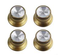 Electric Guitar Volume Knob, Improve Your For Gibson EPI LP ST Guitars' Controls With Top Hat Knobs(Gold)