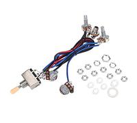 Electric Guitar Wiring Harness Kit, 2T2V 3 Toggle Switch 500K Pots& Guitar Replacement for LP Guitar
