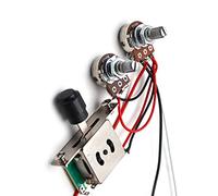 Electric Guitar Wiring Harness Kits 2 Pickups Wiring Harness Prewired 3-Way Converter 1T1V 500K Pots For Replacement Guitar Guitar Wiring Harness (Color : 01)