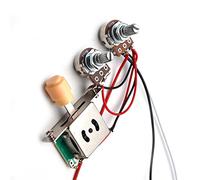 Electric Guitar Wiring Harness Kits 2 Pickups Wiring Harness Prewired 3-Way Converter 1T1V 500K Pots For Replacement Guitar Guitar Wiring Harness (Color : 02)