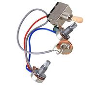 Electric Guitar Wiring Harness Kits Guitar Wiring Harness Prewired 2 Volumes 2 Tones 4-500k Pots 3 Way Toggle Converter 1V1T For For LP 2 Humbucker Guitar Wiring Harness (Color : 1T1V)