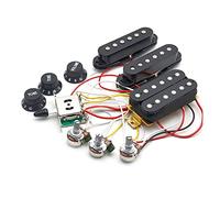 Electric Guitar Wiring Harness Kits SSH Electric Guitar Pickup Wiring Harness Prewired 5-way Converter 2T1V Control For For Fender For For ST Guitar Guitar Wiring Harness (Color : 01)