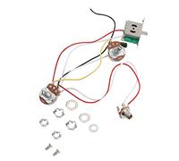 Electric Guitar Wiring Harness Prewired Kit | 3 Way Switch & 500K Pots Set | Low - Noise Control Upgrade for DIY/Repair/Replacement
