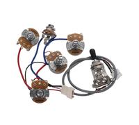 Electric Guitar Wiring Harness Prewired Kit with Volume Tone Controls and Pickup Selector Switch for Home Stage Performance
