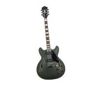 Electric Guitar With A Semi Hollow Body And Matte Finish P90 Pickups(Green)