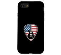 Electric Guitar With American Flag Pick Patriotic Music Case for iPhone SE (2020) / 7/8