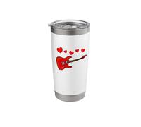 Electric Guitarist Valentines Day Electric Guitar Romantic Stainless Steel Insulated Tumbler