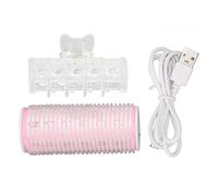 Electric Hair Roller Heated Hair Roller Electric Hair Roller with Clip Intelligent Heating Design DIY Ideal Style for Curly Bangs Hair Inside Button ABS Material Small Size