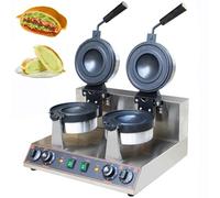 Electric Hamburger Waffle Maker,Hamburger Baking Machine,Commercial Nonstick Waffle Maker,Stainless Steel Round Pancake Making Machine with Temperature Time Control for Quick Meals,Burgers,Sandwich