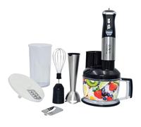 Electric Hand Blender, Stainless Steel Hand Mixer, Puree Stick, 6-in-1-700W Hand Mixer Professional Including Whisk, Milk Frother, for Crushing, Stamping, Stirring, Mixing & Ice Crushing (Style 1)