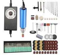 Electric Hand Drill Kit, 0.8-3mm Handheld Electric Mini Drill Resin Polishing Kit with 10Pcs HSS Drill Bits, Grinding Wheel for DIY Crafting Wood Carving Jewellery Making