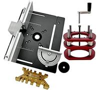 Electric Hand Palm Router Woodworking Router Lift System and Aluminum Top Plate for 65mm Diameter Motors Workbench Trimmer Engraving Machine DIY Tools,Set-4