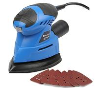 Electric Hand Palm Sander, Compact Ergonomic Design Mouse Detail Sander with Dust Extraction Port for Tight Corner and Small Hard-to-Reach Areas, 12000RPM, 130W, w/6 Free Sanding Sheets