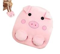 Electric Hand Warmer with Plush Cover and 3 Levels, Animal Shaped Foot Warmer for Under the Desk, 2-in-1 Heater for Winter Travel at Home