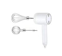 Electric Hand Whisk, USB Rechargeable Handheld Electric Mixer with 3 Speed Modes for Whipping, Mixing, Pudding, Egg Beating (White)