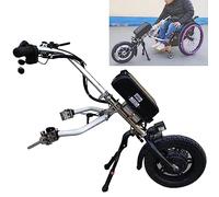 Electric Handcycle Wheelchair Attachment, 3-Speed Adjustment, Endurance 90km, 12 Inch Wheels Electric Wheelchair Conversion Kit,A