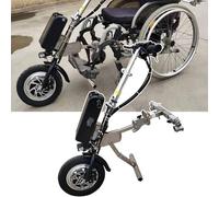 Electric Handcycle Wheelchair Attachment 500W Conversion Kit 48V17Ah Lithium Battery 65 Km Range 3 Speed Gears with Front Light System