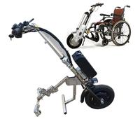 Electric Handcycle Wheelchair Attachment 500W Pull Device, 48V 16Ah Lithium Battery, Range 65 Km, 3 Speeds with Front Light,A
