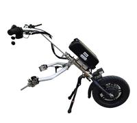 Electric Handcycle Wheelchair Attachment, 500W Wheelchair Pull Device with 3-Speed Adjustment, Front Light for Disabled