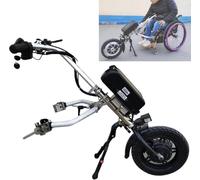 Electric Handcycle Wheelchair Attachment, Electric Wheelchair Conversion Kit, 3-Speed Adjustment, 90km Range, 12-Inch Wheels, for Manual Wheelchairs