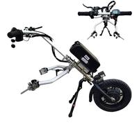 Electric Handcycle Wheelchair Attachment, Range 65km, Electric Wheelchair Pull Device with 48v17ah Battery, 3 Speed, Shock Absorber System,A