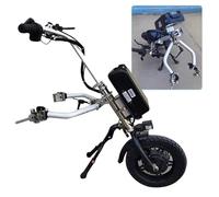Electric Handcycle Wheelchair Attachment, Wheelchair Conversion Kit with 17ah 48V Battery, LED Front Light, 3-Speed Adjustment, Range 65km,A