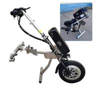 Electric Handcycle Wheelchair Attachment, Wheelchair Conversion Kit with 17ah 48V Battery, LED Front Light, 3-Speed Adjustment, Range 65km,B