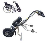Electric Handcycle Wheelchair Attachment, Wheelchair Pull Device, Rehabilitation Therapy Conversion Kit with Front Light and Shock Absorber
