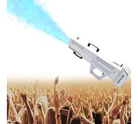 Electric Handheld Fog Machine with LED Lights,1500W Output Portable Disco Jet Machine, Spray Distance (19.6-32.8ft）(White)