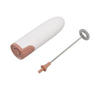 Electric Handheld Milk Frother Automatic Foam Maker Powerful Quick Foaming for Coffee Cappuccino Hot Chocolate Milkshakes Matcha ABS Stainless Steel 23.6cm (White Coffee)