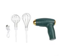 Electric Handheld Mixer for Kitchen Tasks Including Whisking, Beating, and Mixing with Detachable Components (Dark green)