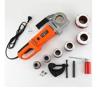 Electric Handheld Pipe Threader, Portable Motor with Multiple Heads for Tube Threading Tasks